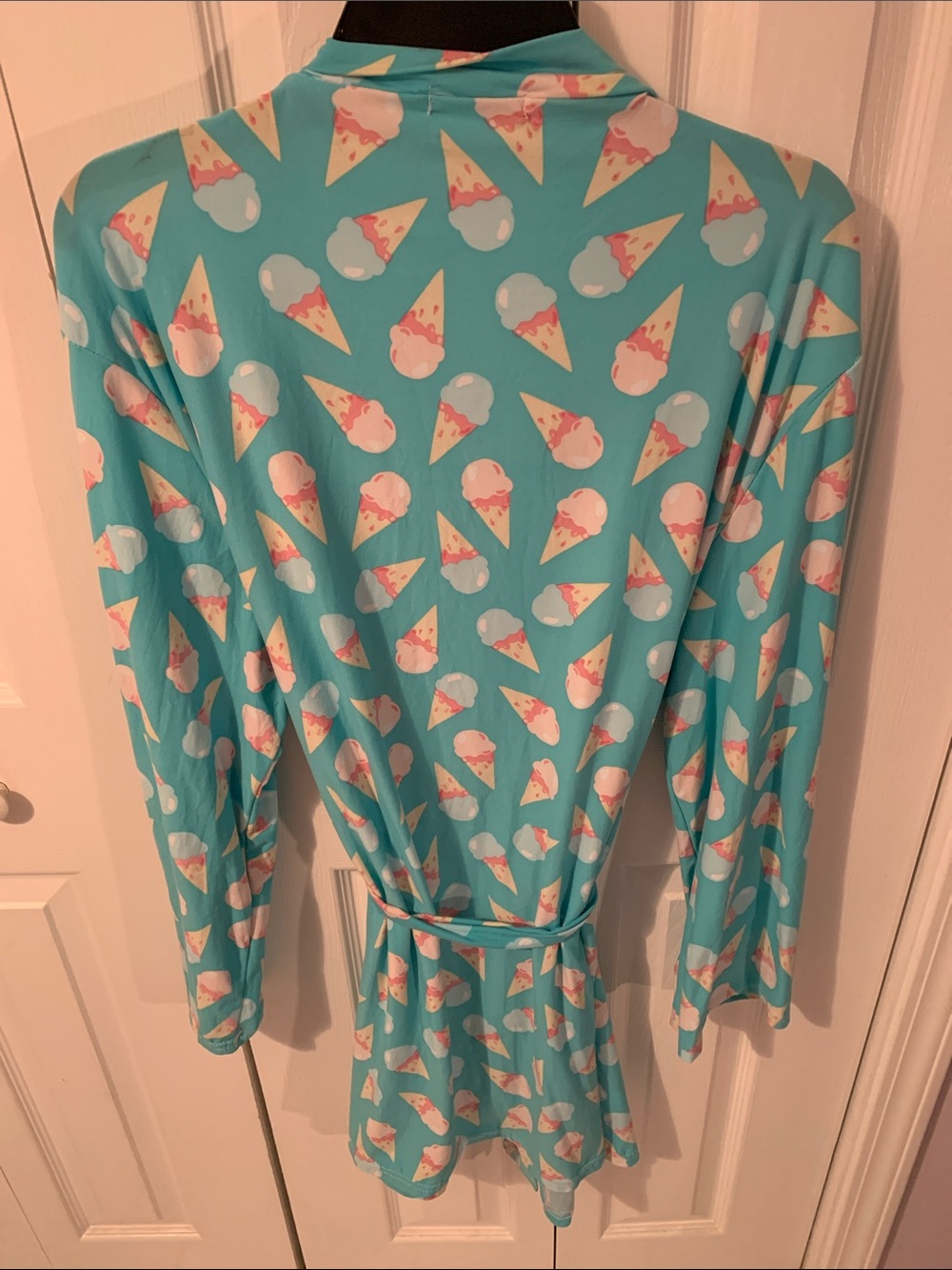 Turquoise Ice Cream Print Robe - Picture 5 of 5